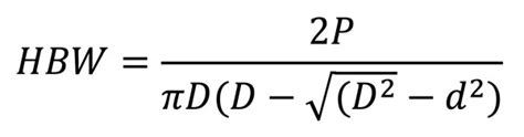 brinell hardness formula